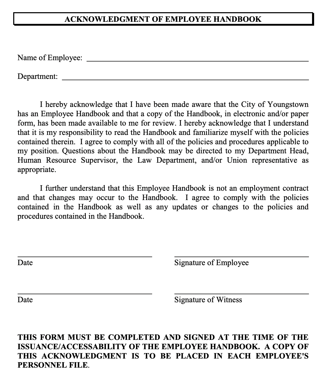 How to Create an Acknowledgement Statement for Your Employee Handbook ...