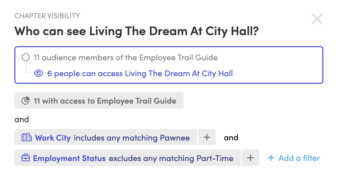 an example of limiting access to content